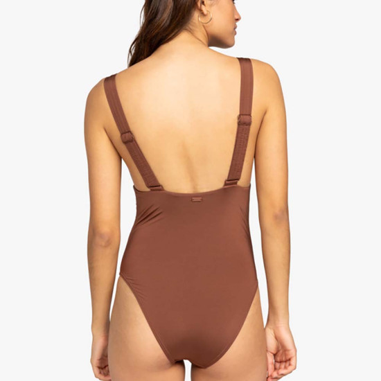 Roxy Γυναικείο ολόσωμο μαγιό Silky Island - High Leg One-Piece Swimsuit